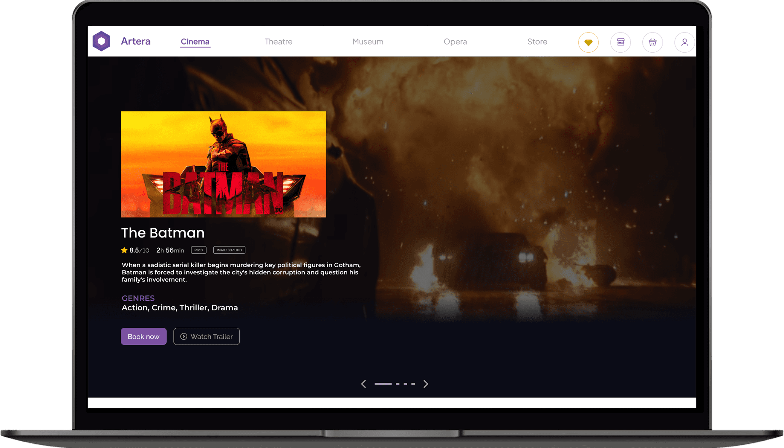 Artera event management software interface preview