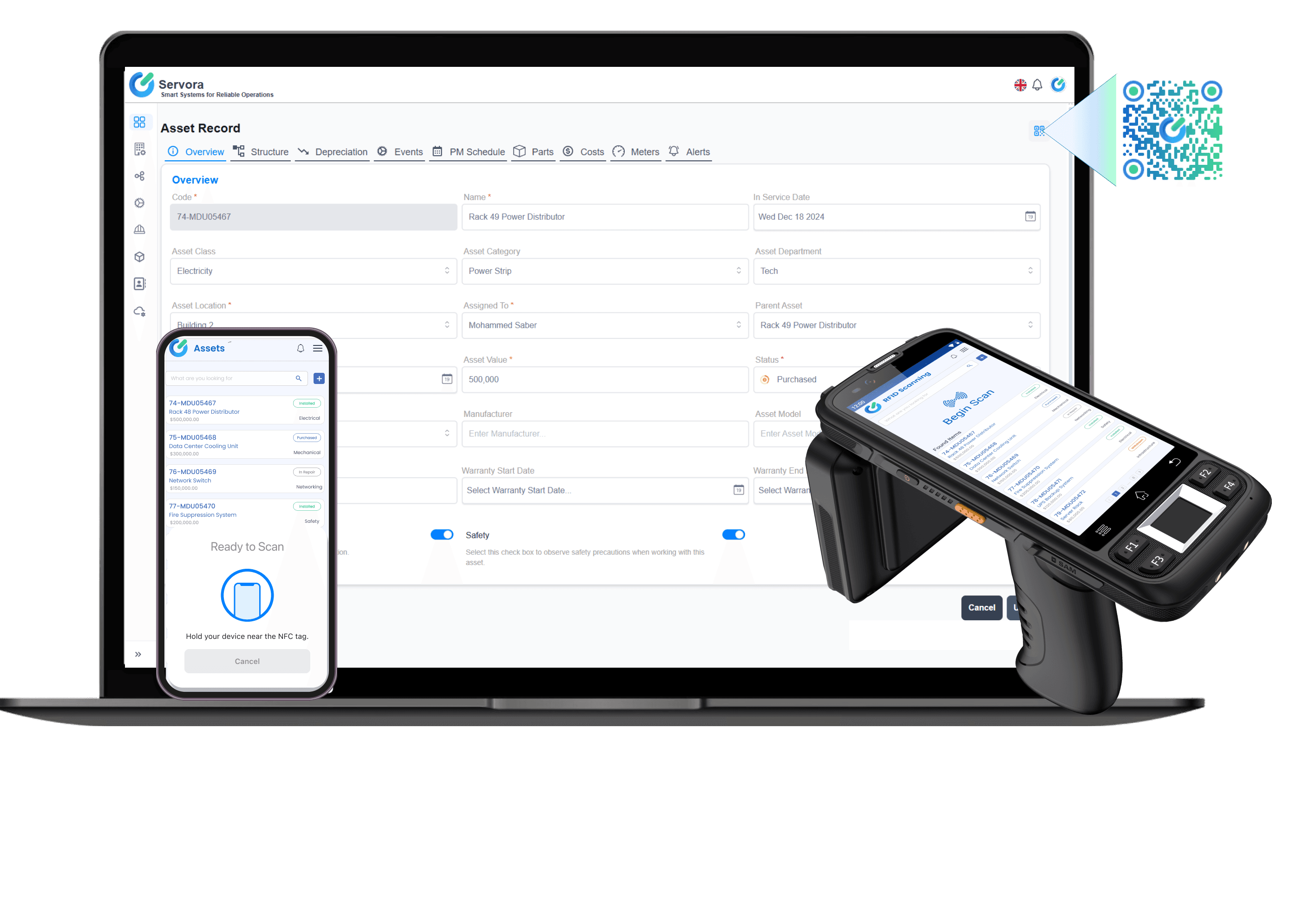 Servora Mobile Operations — RFID & NFC field scanning